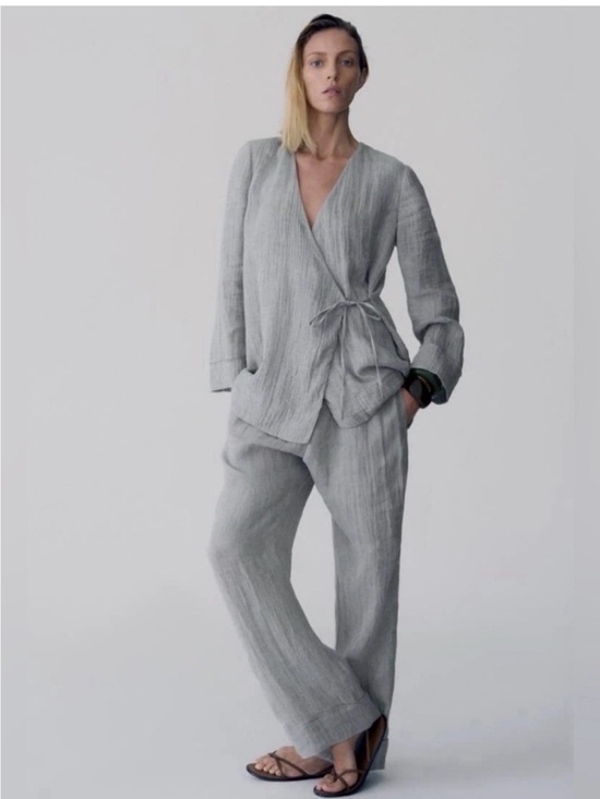 Zara Pants - Zara Kimono Linen Set